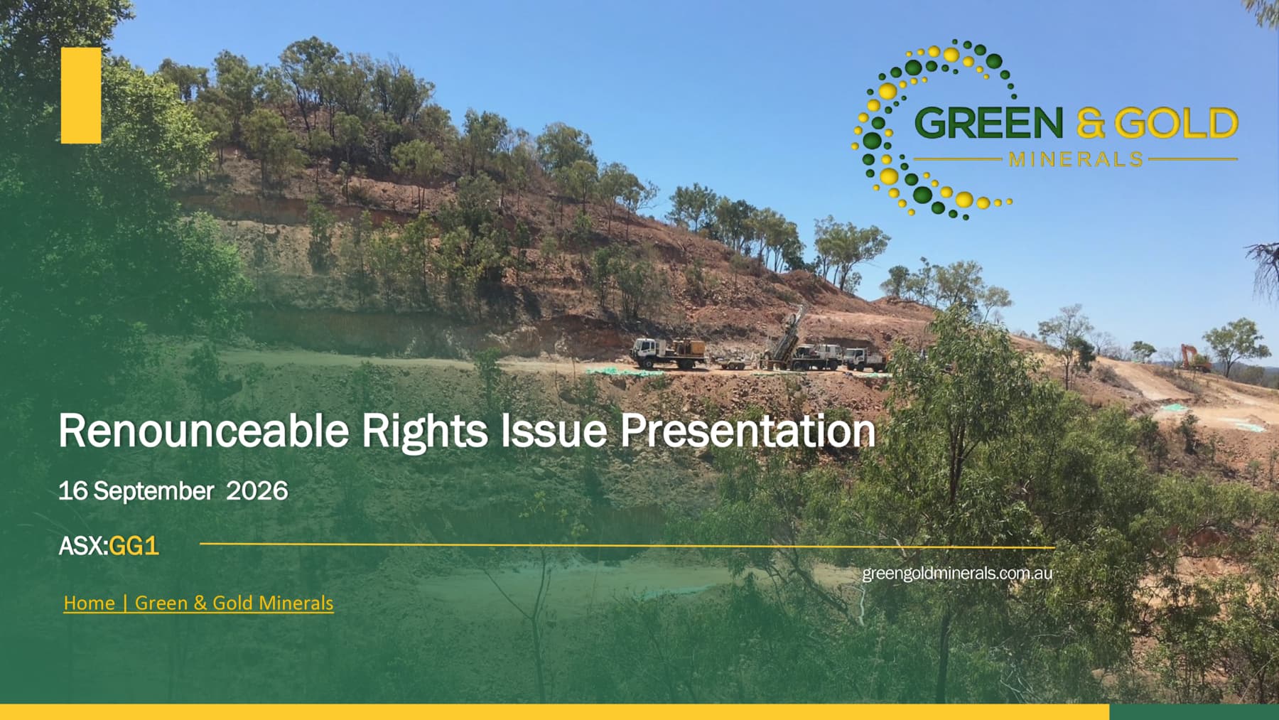 Renounceable Rights Issue Presentation
